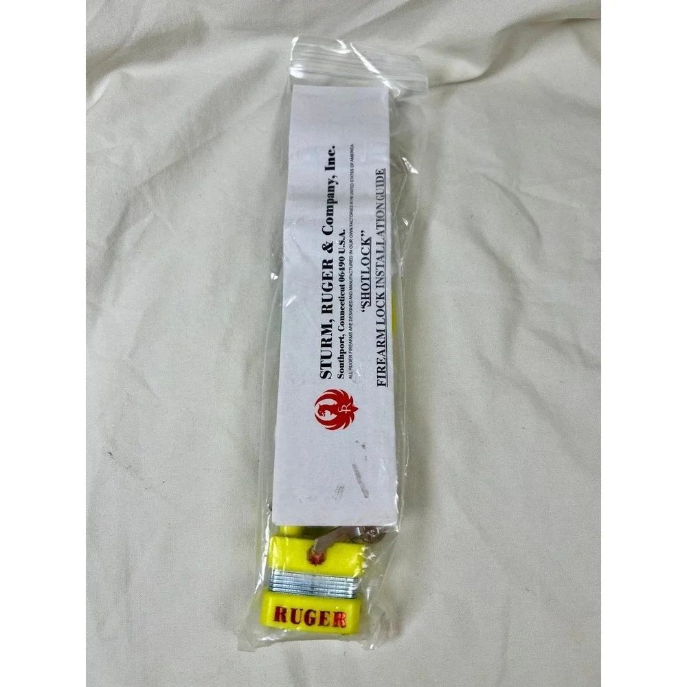 Ruger Shotlock Firearm Safety Cable Lock Unisex OS Yellow New Keyed Security